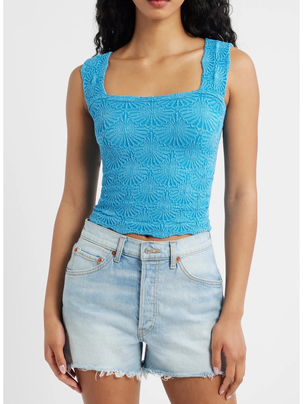 FP Love Letter Floral Knit Cami Teal XS/S